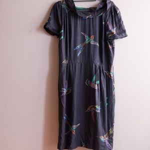 Boden bird print dress